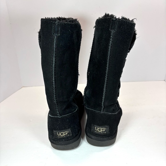 UGG Womens Bailey Button Triplet 5815 Black Classic Snow Tall Boots Size 7W Y2K - Picture 8 of 12
